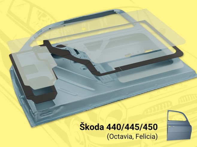 Nově připravené fólie pro řadu Š440/450. Doplňkové těsnění chrání čalounění dveří a zabraňuje zatékání vody pod koberec....